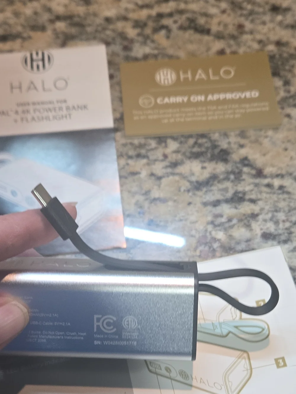 HALO PAL 4.4K Power Bank + Flashlight - Silver